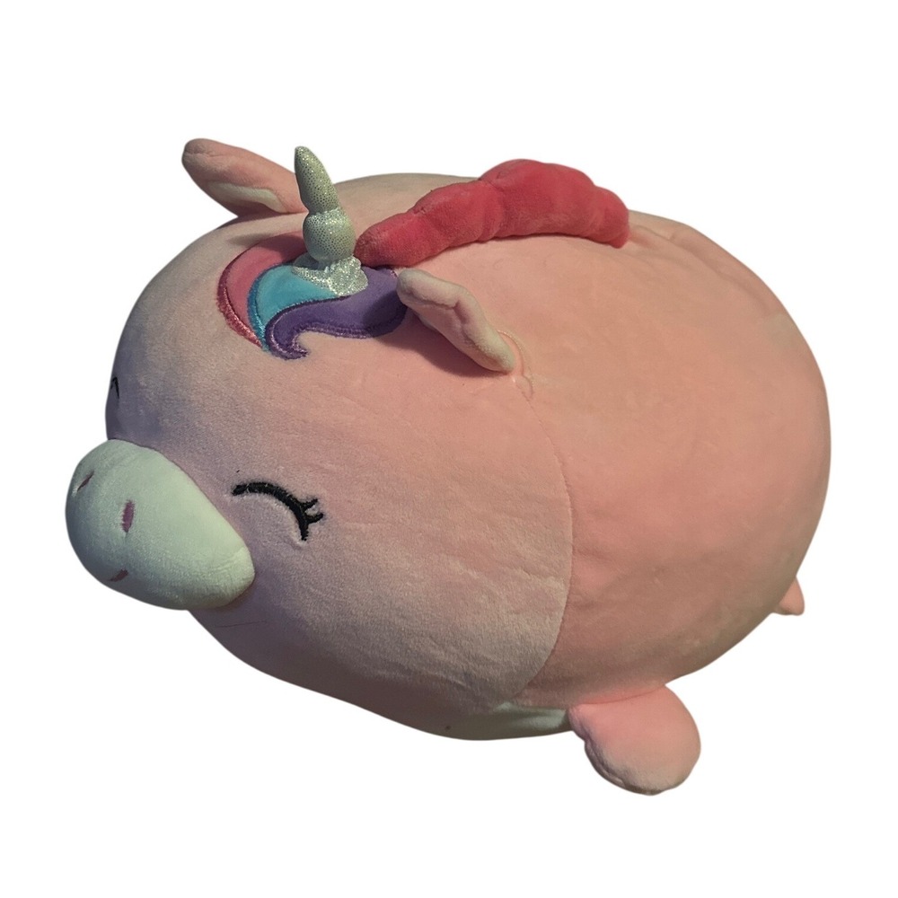 Smoochy Pals Pink Unicorn Plush Soft Squishy Stuffed Animal Sparkle Horn